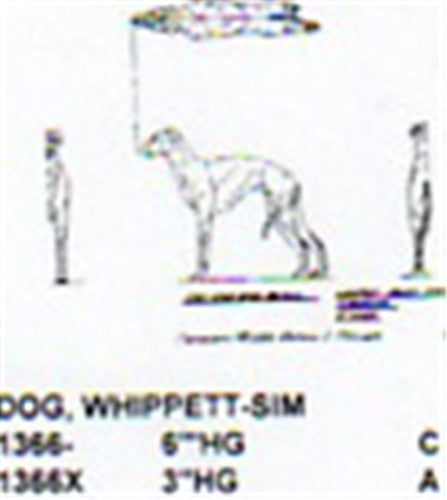 Whippet Standing 3" High