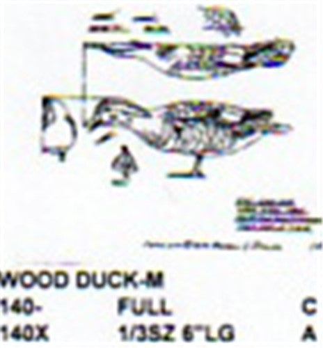 Wood Duck Male 1/3 Size Carving Pattern