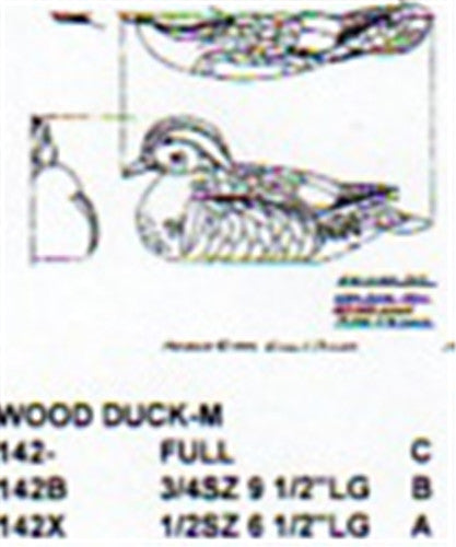 Wood Duck Setting Down/Relaxed Carving Pattern