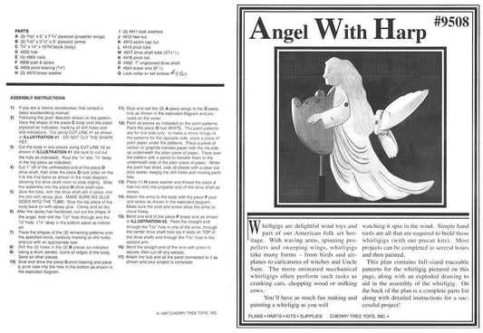 Angel with Harp Whirligig Plan - Cherry Tree Toys