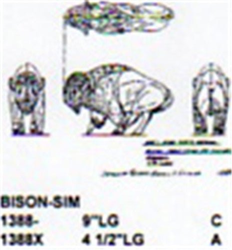 Bison Running 4 1/2" Long - Cherry Tree Toys