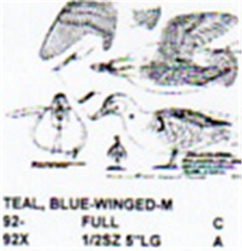 Blue Winged Teal Full Size Carving Pattern - Cherry Tree Toys