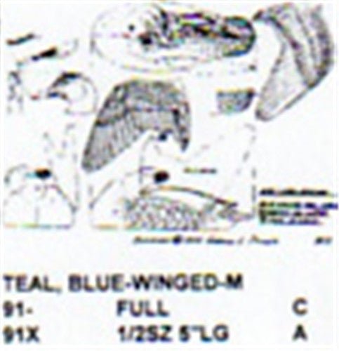 Blue Winged Teal On Water/Preening Carving Pattern - Cherry Tree Toys