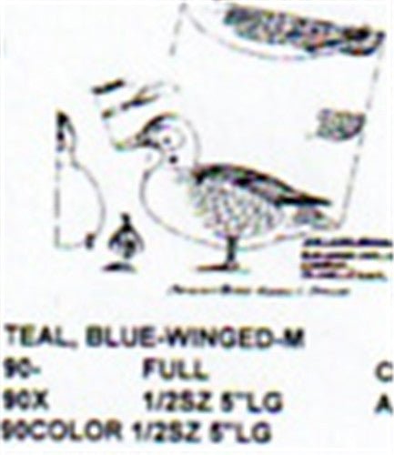 Blue Winged Teal Standing Carving Pattern - Cherry Tree Toys