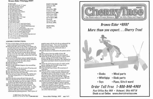 Bronco Rider Whirligig Plan - Cherry Tree Toys