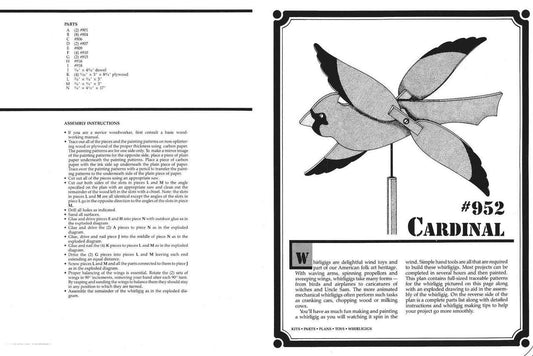 Cardinal Whirligig Plan - Cherry Tree Toys