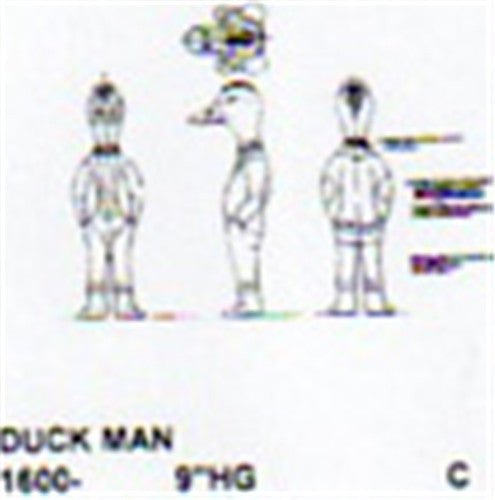Duck Man Standing 9" High - Cherry Tree Toys