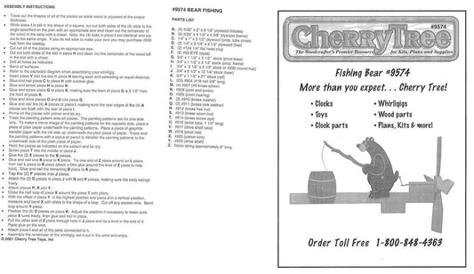 Fishing Bear Whirligig Plan - Cherry Tree Toys