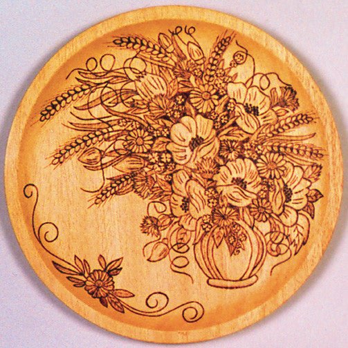 Flower Woodburning Pattern - Cherry Tree Toys