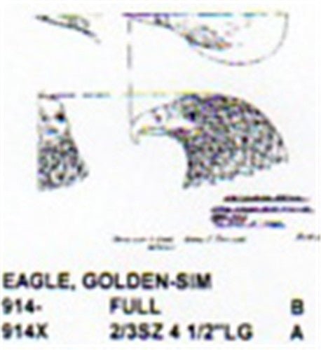 Golden Eagle Head Only Carving Pattern - Cherry Tree Toys