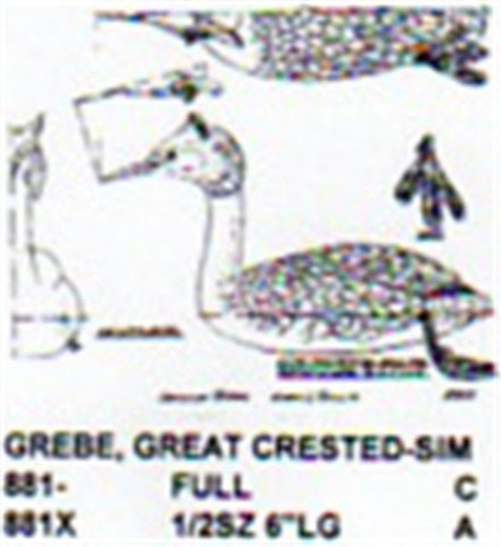 Great Crested Grebe Resting On Water - Cherry Tree Toys