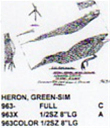 Green Heron Crouched/Fishing - Cherry Tree Toys