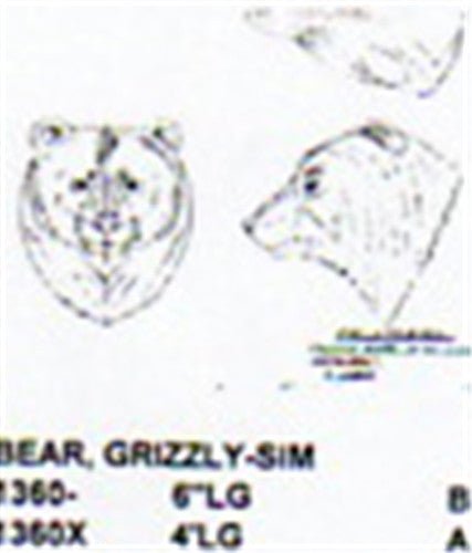 Grizzly Bear Head Only 6" Long - Cherry Tree Toys