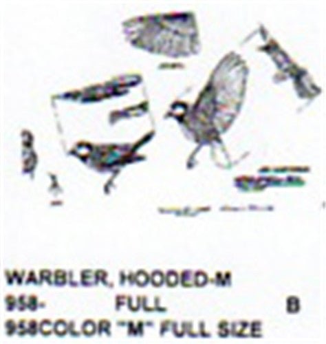 Hooded Warbler Male Perching/Flying/Landing - Cherry Tree Toys