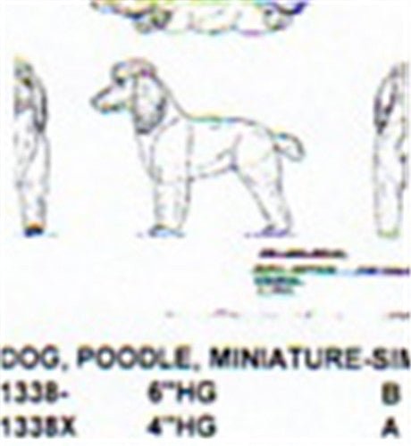 Miniature Poodle Standing 6" High Carving Pattern - Cherry Tree Toys