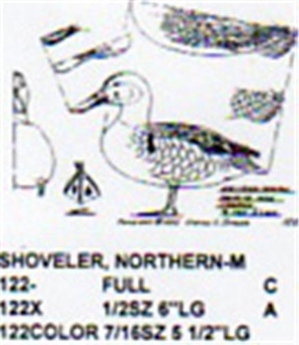 Northern Shoveler Standing Carving Pattern - Cherry Tree Toys