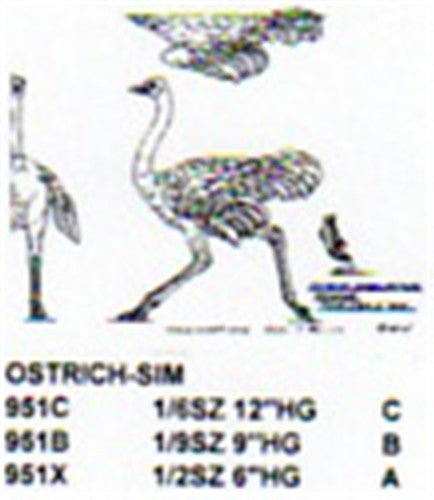 Ostrich Standing 1/12 size - Cherry Tree Toys