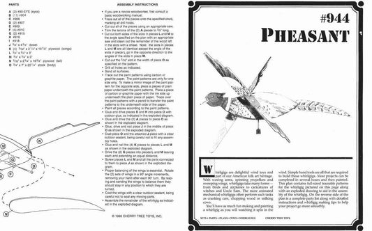 Pheasant Whirligig Plan - Cherry Tree Toys