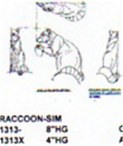 Raccoon Setting Up 4" Long - Cherry Tree Toys