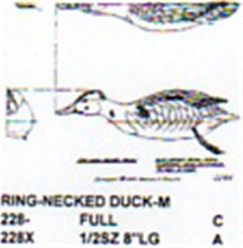 Ring Necked Duck Swimming Carving Pattern - Cherry Tree Toys