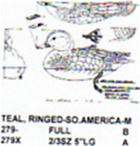 Ringed Teal Resting On Water Carving Pattern - Cherry Tree Toys