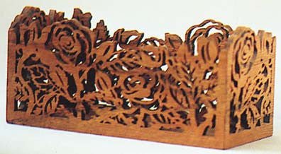 Rose Dinner Napkin Holder Scroll Saw Pattern - Cherry Tree Toys