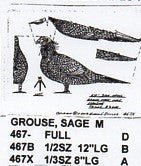 Sage Grouse Standing Carving Pattern - Cherry Tree Toys