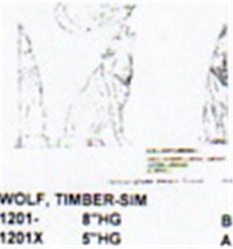 Timber Wolf Setting Down - Howling 5" High - Cherry Tree Toys