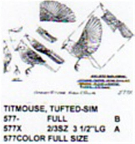 Tufted Titmouse 2/3 Size - Cherry Tree Toys