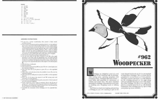 Wood Pecker Whirligig Plan - Cherry Tree Toys