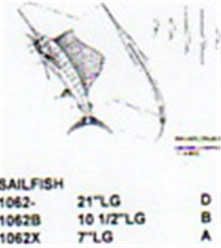 Sailfish Jumping-Mouth Slightly Open 10 1/2" Long
