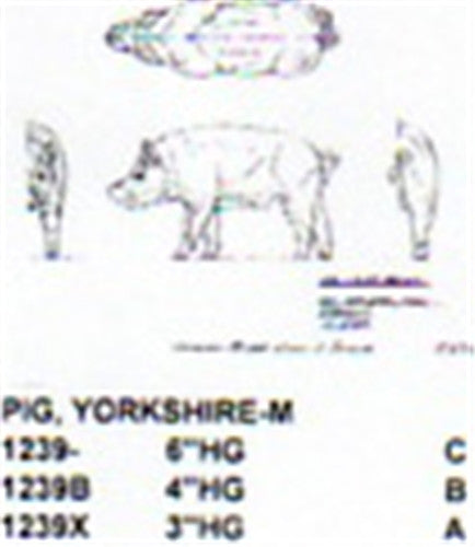 Yorkshire Pig Standing 3" High