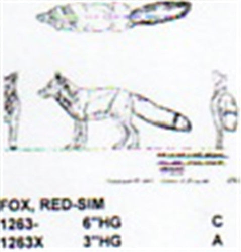 Red Fox Walking 6" High