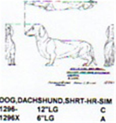 Short Hair Dachshund Standing 6" Long