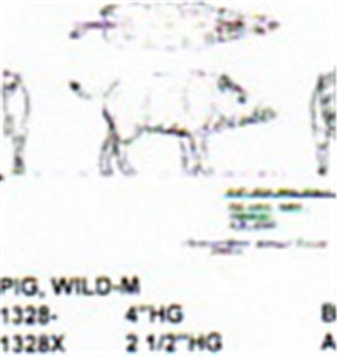 Wild Pig Standing 4" High