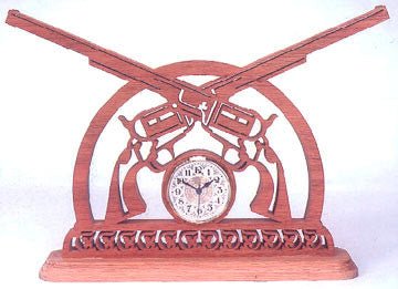 1850 Colt Navy Buntline Scroll Saw Clock Pattern - Cherry Tree Toys