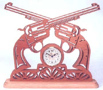 1894 Colt Bisley Revolver Scroll Saw Clock Pattern - Cherry Tree Toys