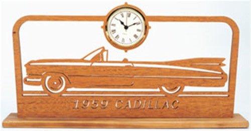 1959 Cadillac Scroll Saw Clock Pattern - Cherry Tree Toys