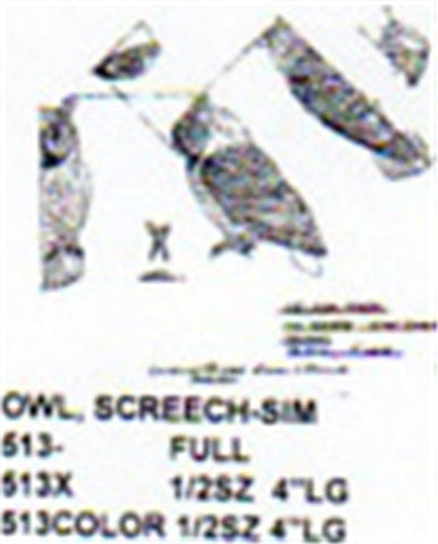 Screech Owl Perching Carving Pattern