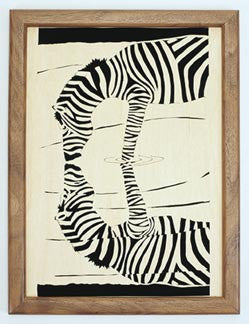 Zebra Reflection Scroll Saw Pattern