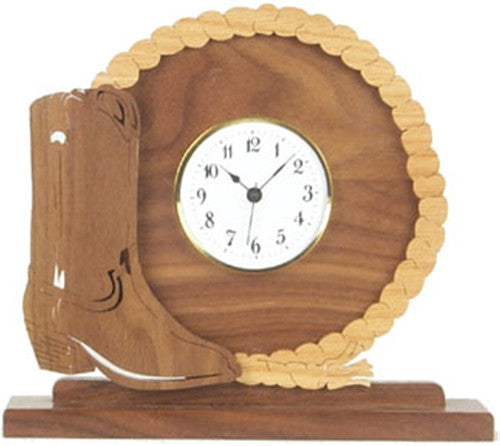 Rope N Boots Scroll Saw Clock Pattern