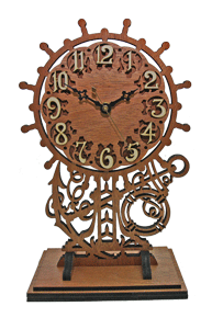 Ship's Wheel Clock Scroll Saw Pattern | Cherry Tree Toys