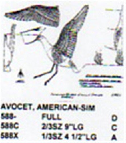 American Avocet Landing Carving Pattern - Cherry Tree Toys