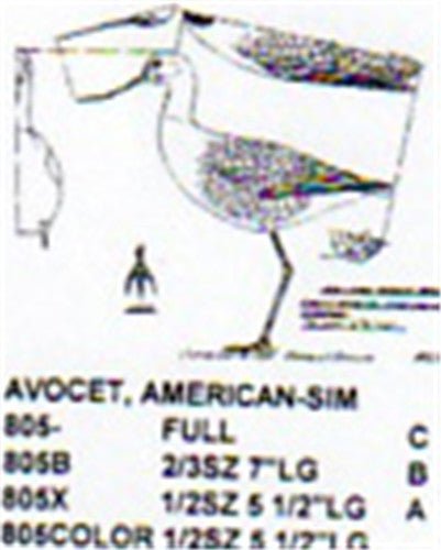 American Avocet Standing Carving Pattern - Cherry Tree Toys