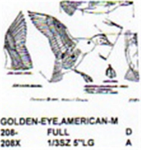 American Golden Eye Male Flying/Landing Carving Pattern - Cherry Tree Toys