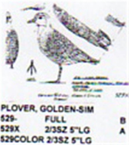 American Golden Plover Standing Carving Pattern - Cherry Tree Toys