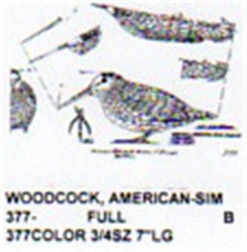 American Woodcock Crouched Carving Pattern - Cherry Tree Toys