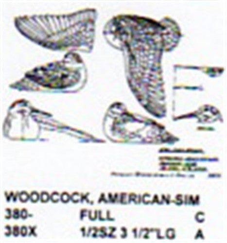 American Woodcock Preening Carving Pattern - Cherry Tree Toys