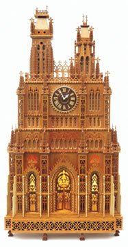 Amiens Cathedral Scroll Saw Clock Pattern - Cherry Tree Toys