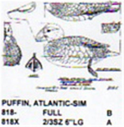 Atlantic Puffin Resting On Water Carving Pattern - Cherry Tree Toys